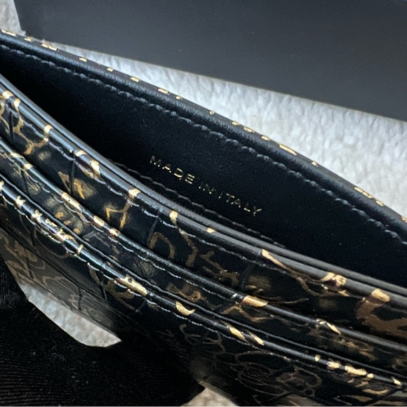 Auth Chanel Croc Embossed Graffiti Flat Card Holder - Unused - Picture 7 of 10